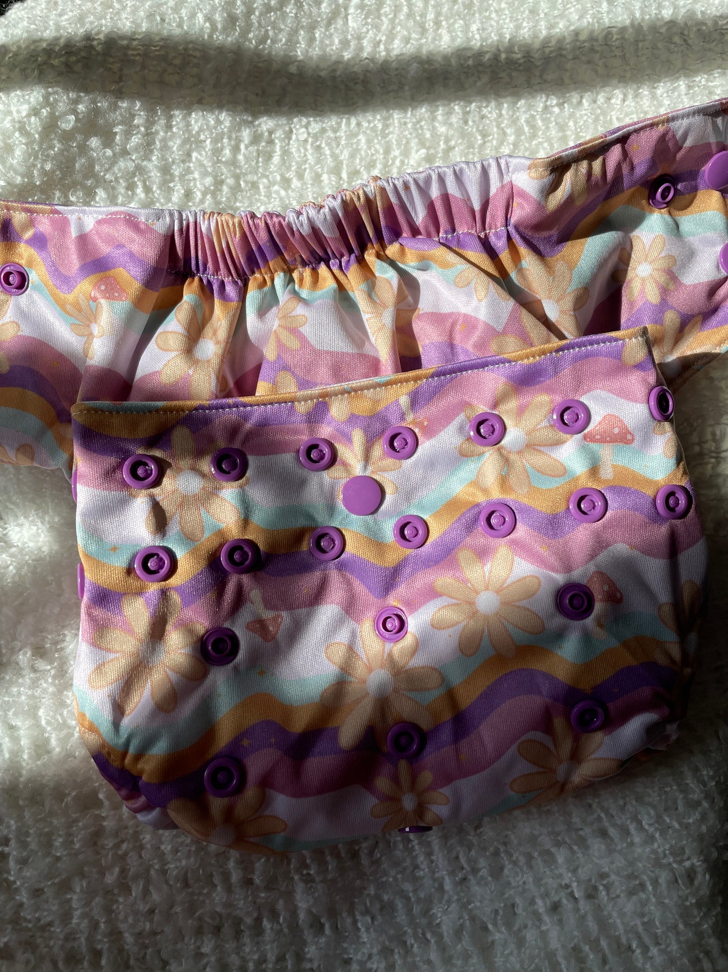 OS Diaper Cover - Groovy Mushrooms