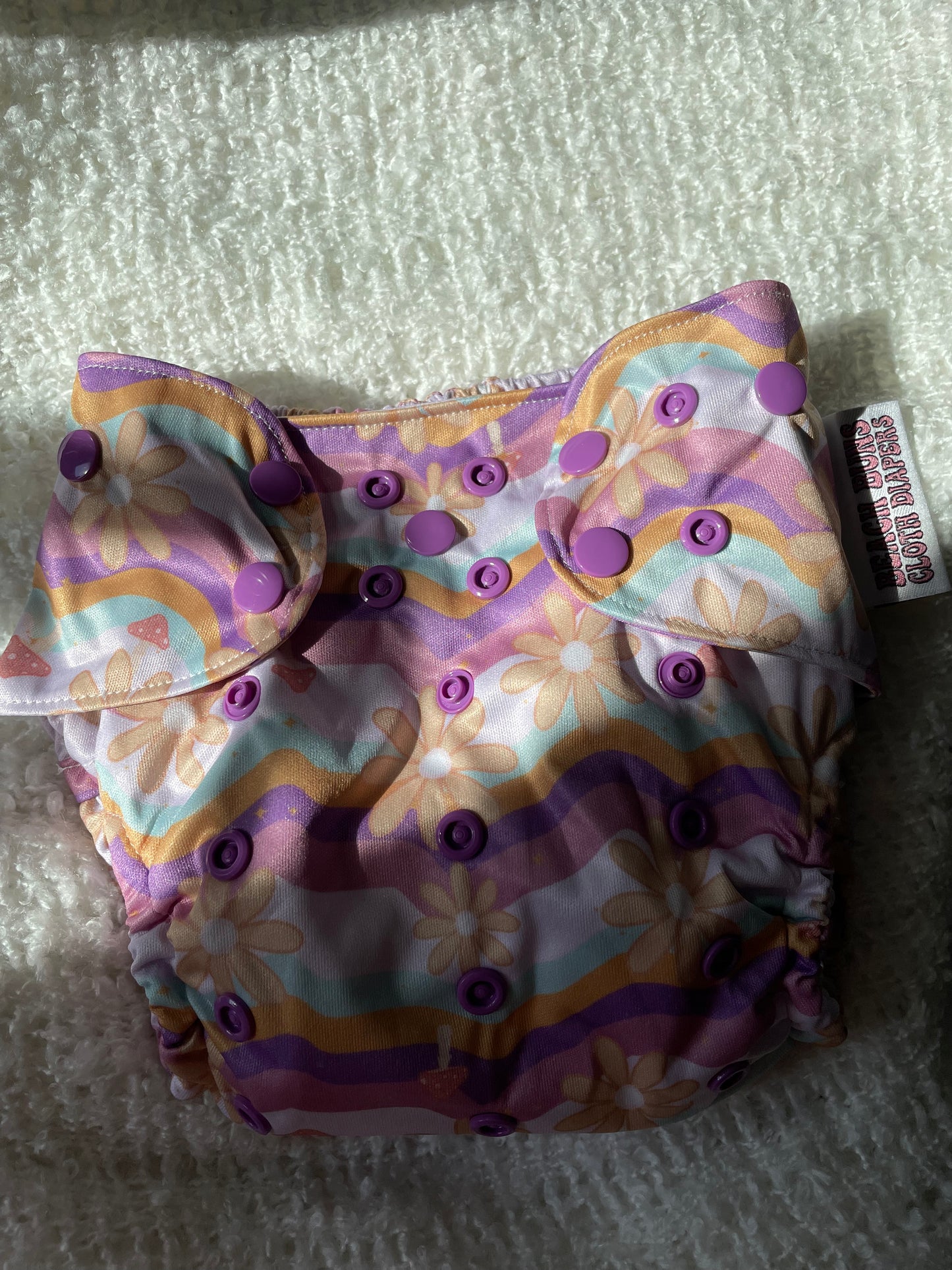 OS Diaper Cover - Groovy Mushrooms