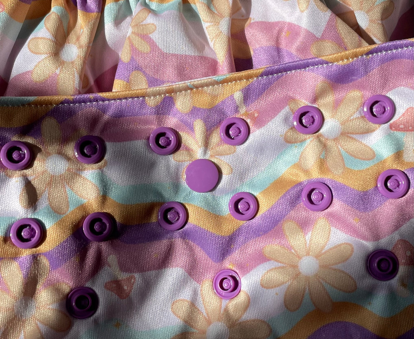 OS Diaper Cover - Groovy Mushrooms