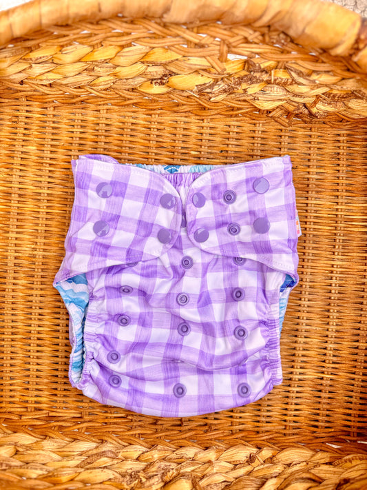 Periwinkle Picnic | Reusable Swim Diaper | Athletic Wicking Jersey 3.0