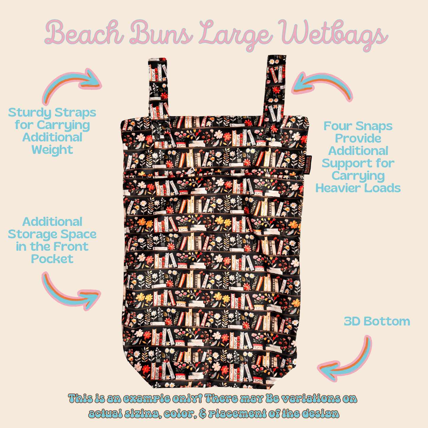 Magical Adventure 💕 Blush | Large Hanging Wetbag | Laundry Bag