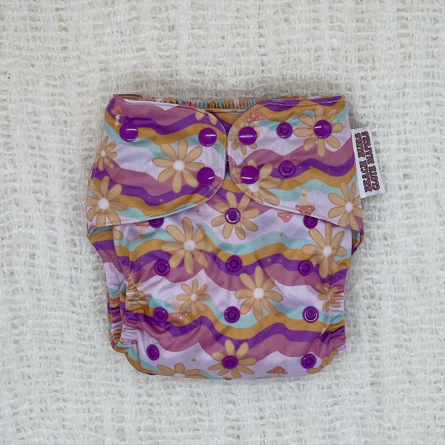 Groovy Mushrooms One Size Pocket Diaper AWJ 2.0 - Groovy Unicorn Magic Collection