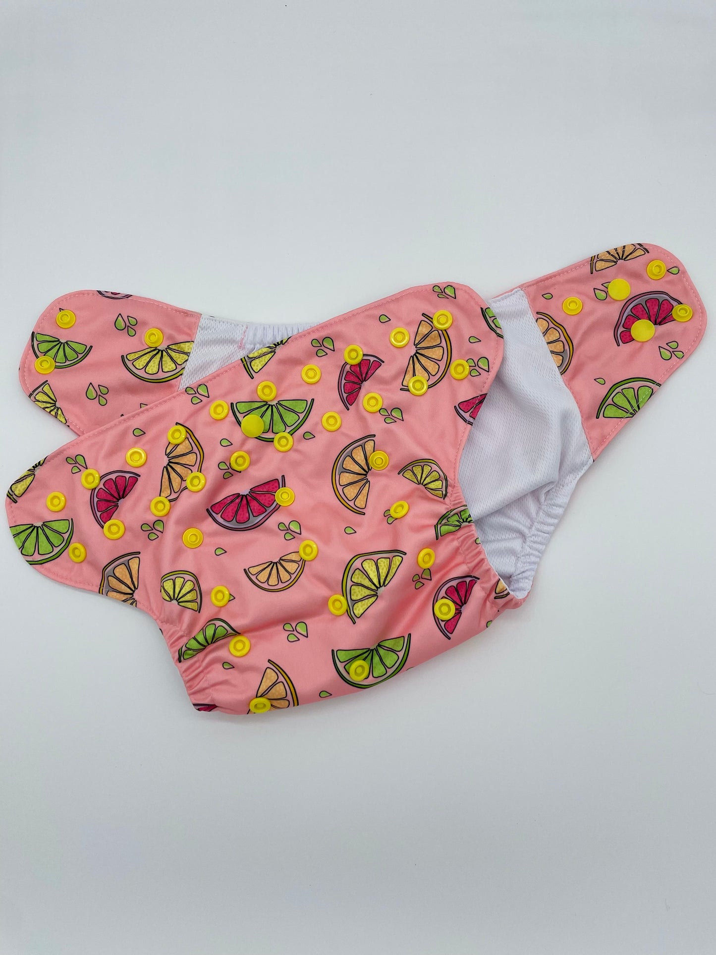 Citrus Squeeze One Size Pocket Diaper AWJ (Athletic Wicking Jersey)