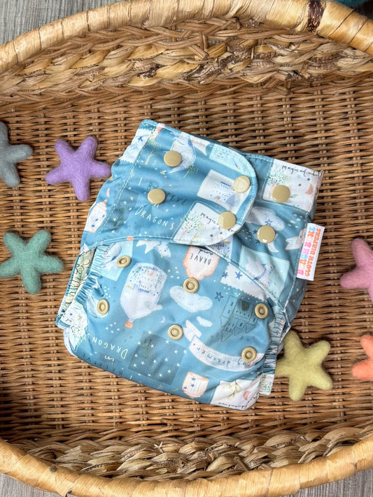 Magical Adventure 💙 Storm | Pocket Cloth Diaper | Athletic Wicking Jersey