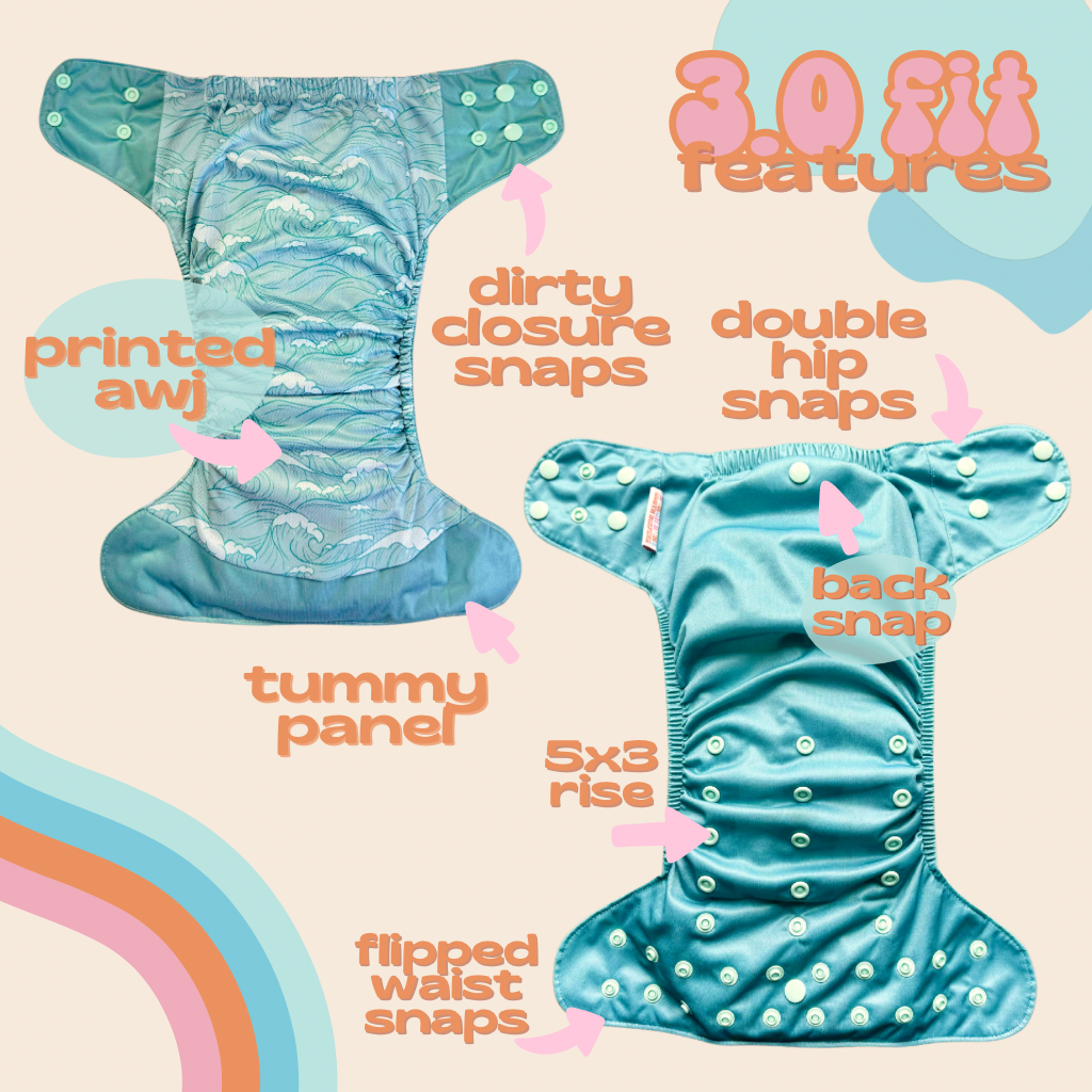 Prismatic Pews |Pocket Cloth Diaper | Athletic Wicking Jersey