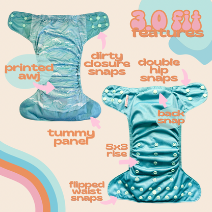 Prismatic Pews |Pocket Cloth Diaper | Athletic Wicking Jersey