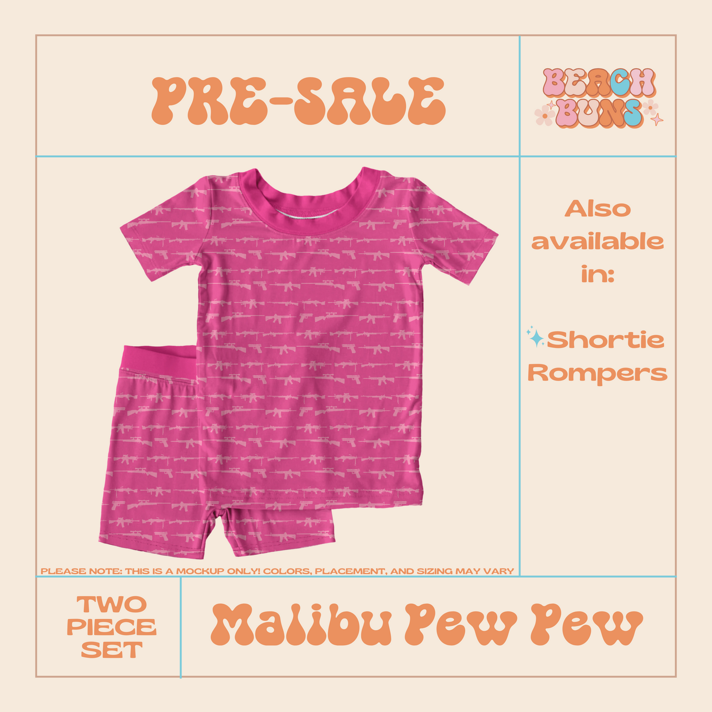 Pajama Short Set | Malibu Pew Pew