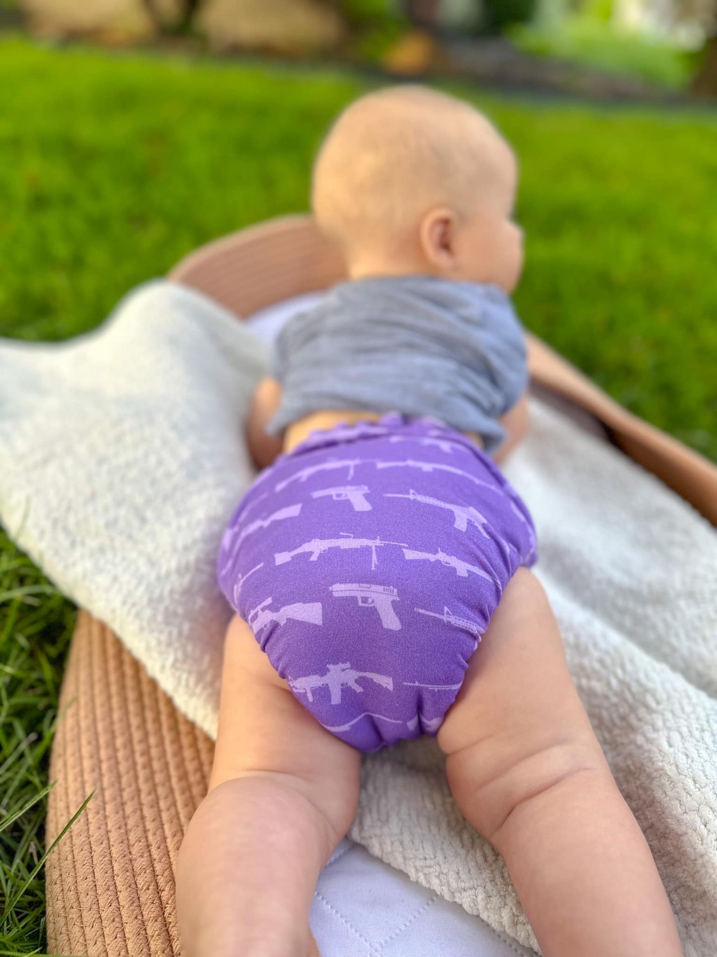 Locked, Loaded & Lilac | Fitted Cloth Diaper | Includes Booster(s)