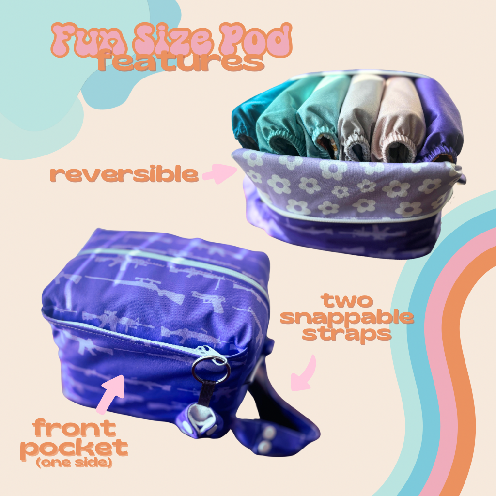 From First to Fifth / Swan Princess | Fun Size Cloth Diaper Pod (Reversible)