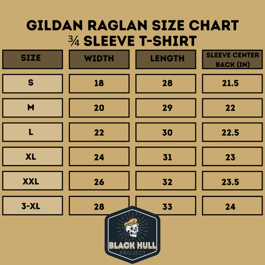 PREORDER Custom Adult T-Shirt (Gildan Adult 3/4 Raglan)